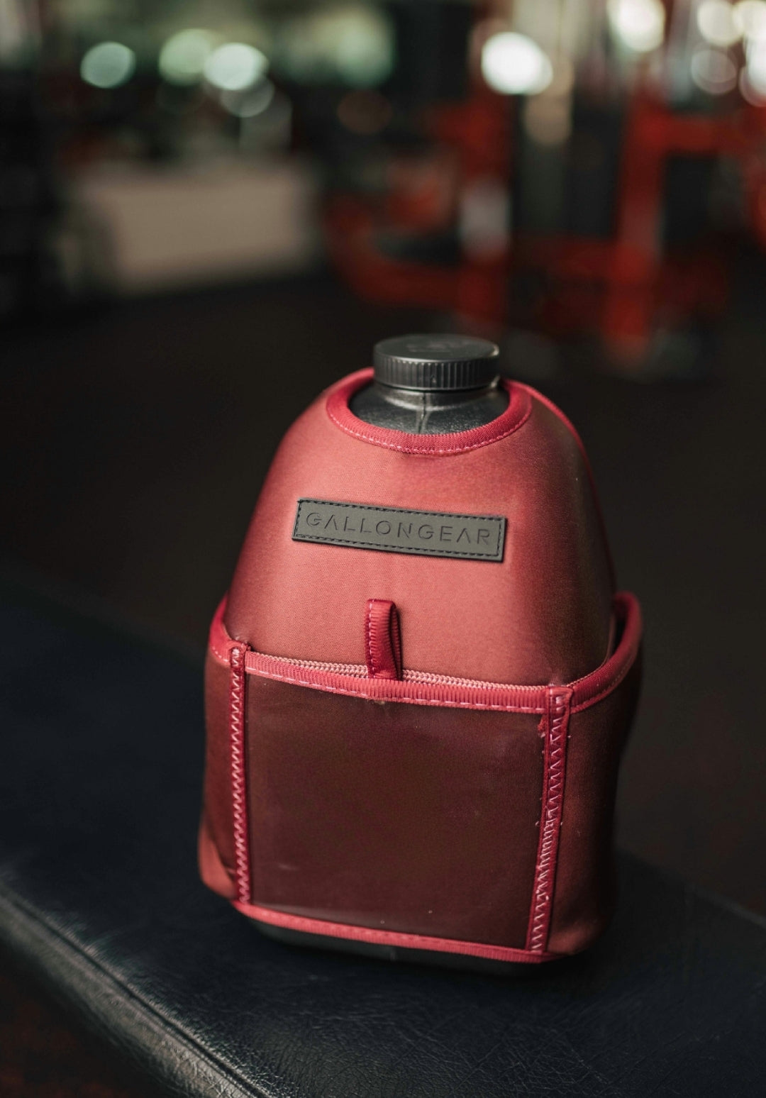 GALLON GEAR HALF GALLON BOOTY | GYM WATER BOTTLE SLEEVE (MAROON)