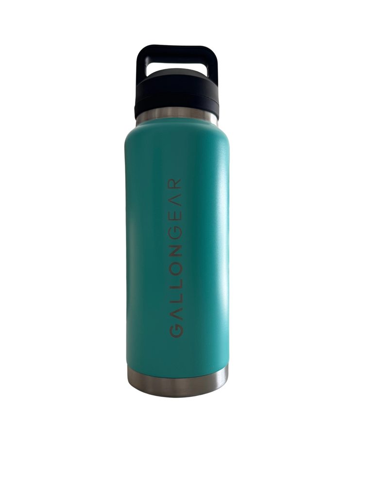 * NEW IN STOCK * 2025 GALLON GEAR  STAINLESS STEEL SPORT BOTTLE | INSULATED WATER BOTTLE 36 OUNCE | KEEP COLD FOR 24 HOURS | HOT FOR 12 HOURS (AQUA)