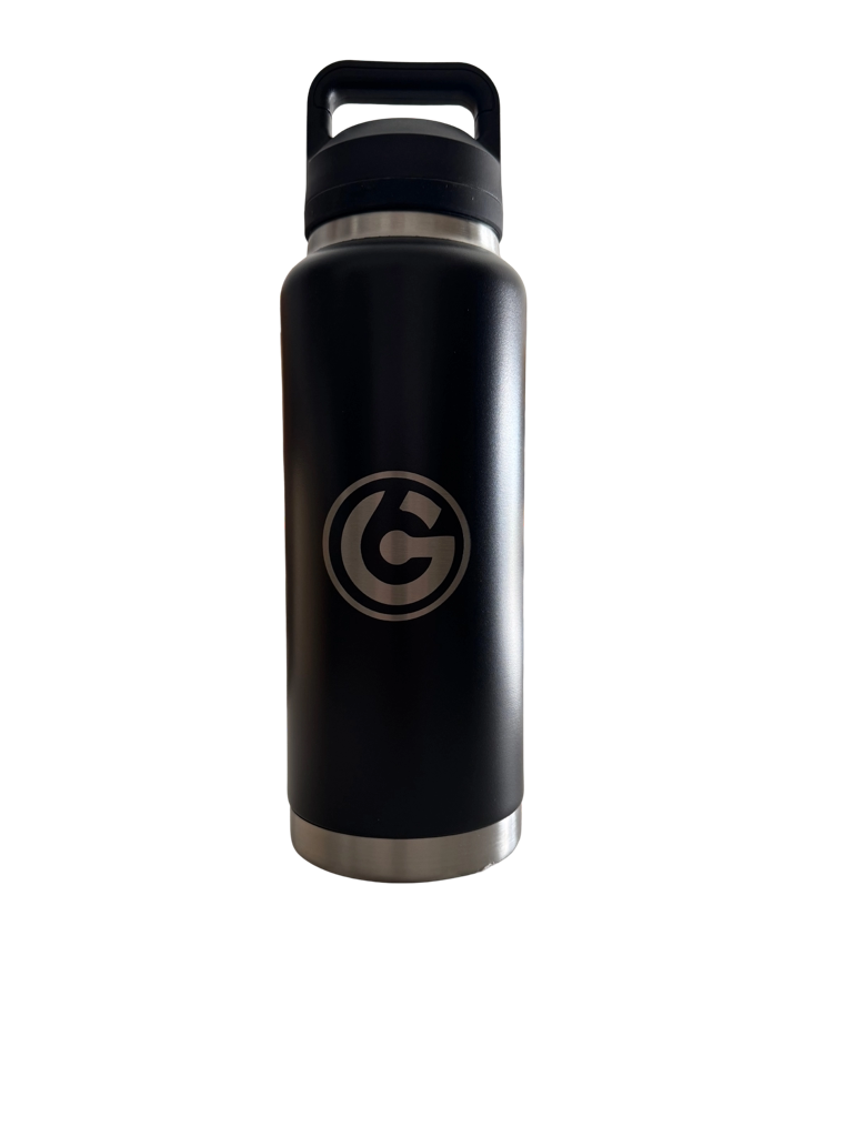* NEW IN STOCK * 2025 GALLON GEAR  STAINLESS STEEL SPORT BOTTLE | INSULATED WATER BOTTLE 36 OUNCE | KEEP COLD FOR 24 HOURS | HOT FOR 12 HOURS (BLACK)