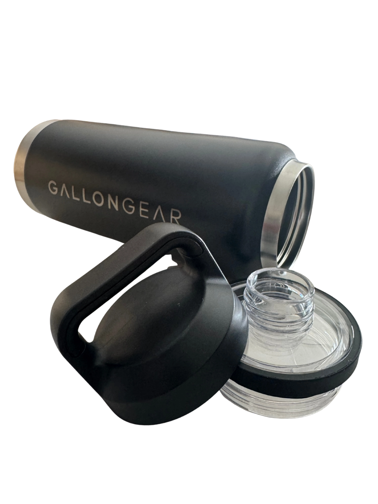 * NEW IN STOCK * 2025 GALLON GEAR  STAINLESS STEEL SPORT BOTTLE | INSULATED WATER BOTTLE 36 OUNCE | KEEP COLD FOR 24 HOURS | HOT FOR 12 HOURS (BLACK)