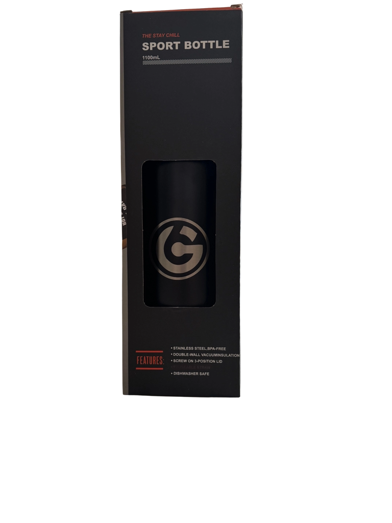 * NEW IN STOCK * 2025 GALLON GEAR  STAINLESS STEEL SPORT BOTTLE | INSULATED WATER BOTTLE 36 OUNCE | KEEP COLD FOR 24 HOURS | HOT FOR 12 HOURS (BLACK)