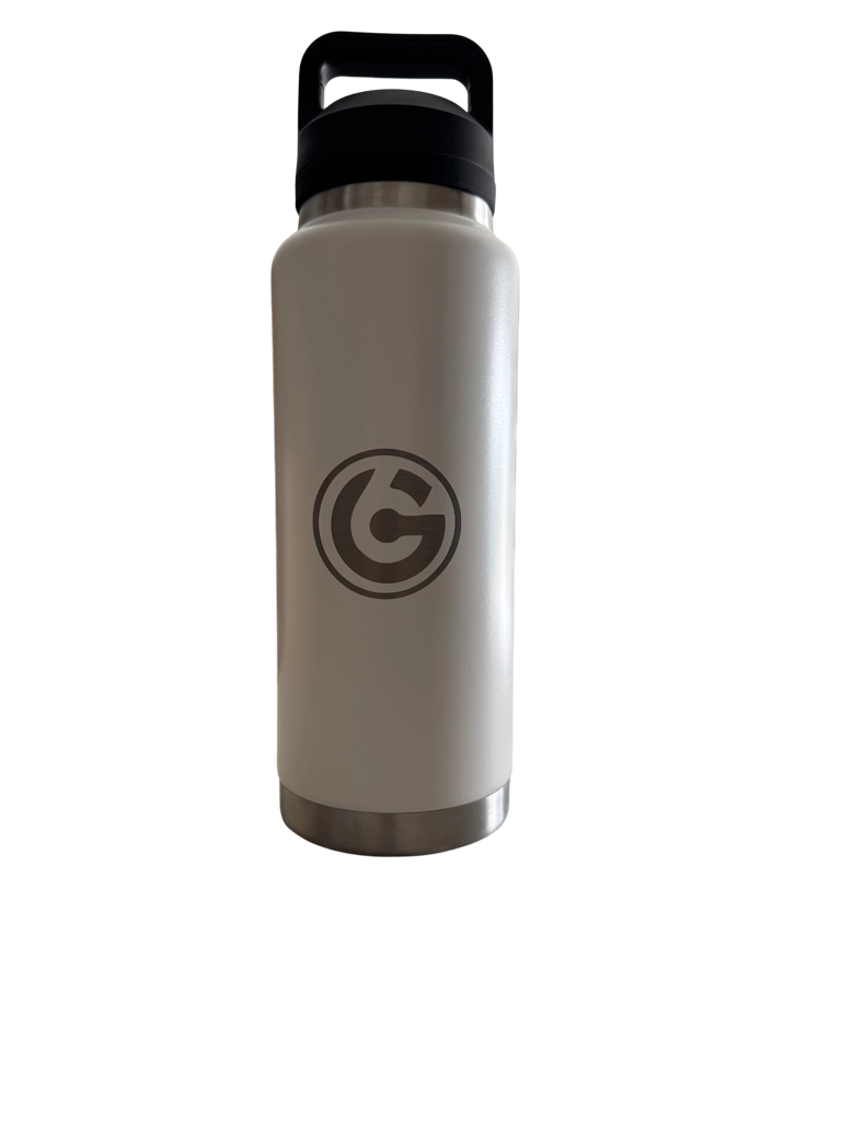 * NEW IN STOCK * 2025 GALLON GEAR  STAINLESS STEEL SPORT BOTTLE | INSULATED WATER BOTTLE 36 OUNCE | KEEP COLD FOR 24 HOURS | HOT FOR 12 HOURS (PURE WHITE)