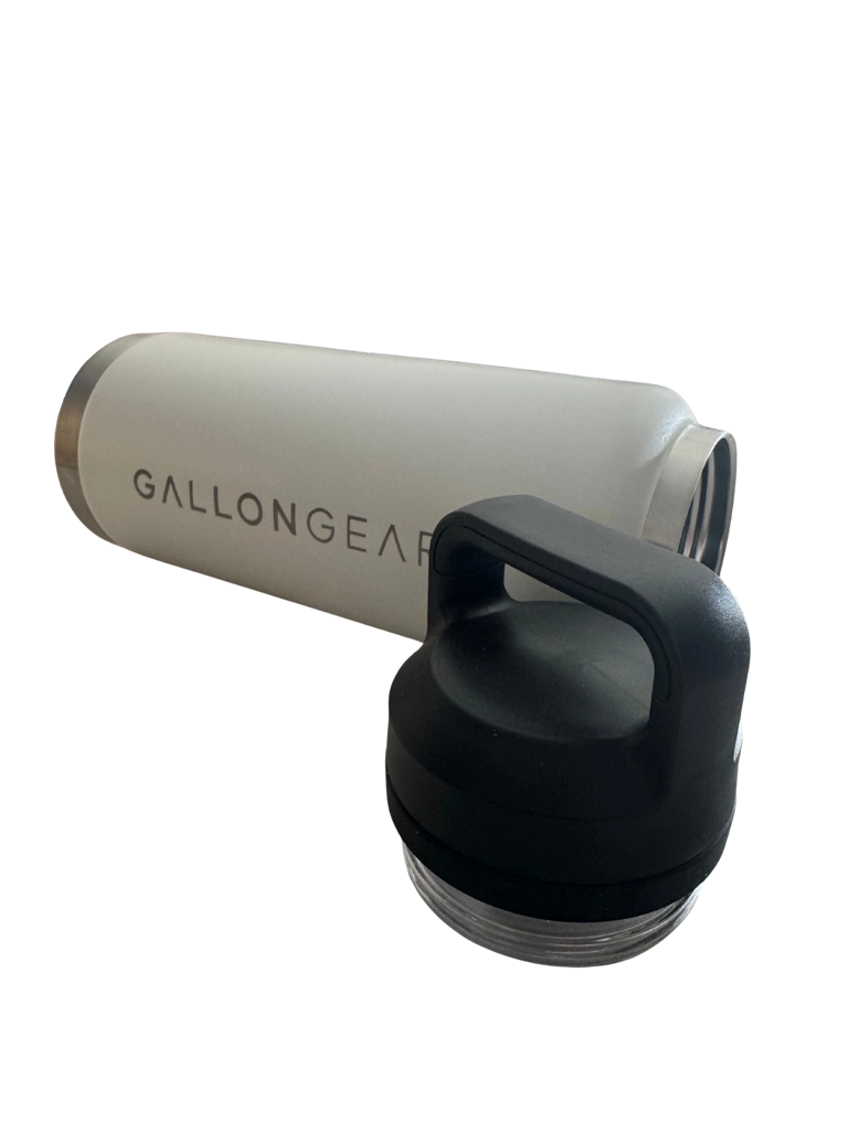 * NEW IN STOCK * 2025 GALLON GEAR  STAINLESS STEEL SPORT BOTTLE | INSULATED WATER BOTTLE 36 OUNCE | KEEP COLD FOR 24 HOURS | HOT FOR 12 HOURS (PURE WHITE)
