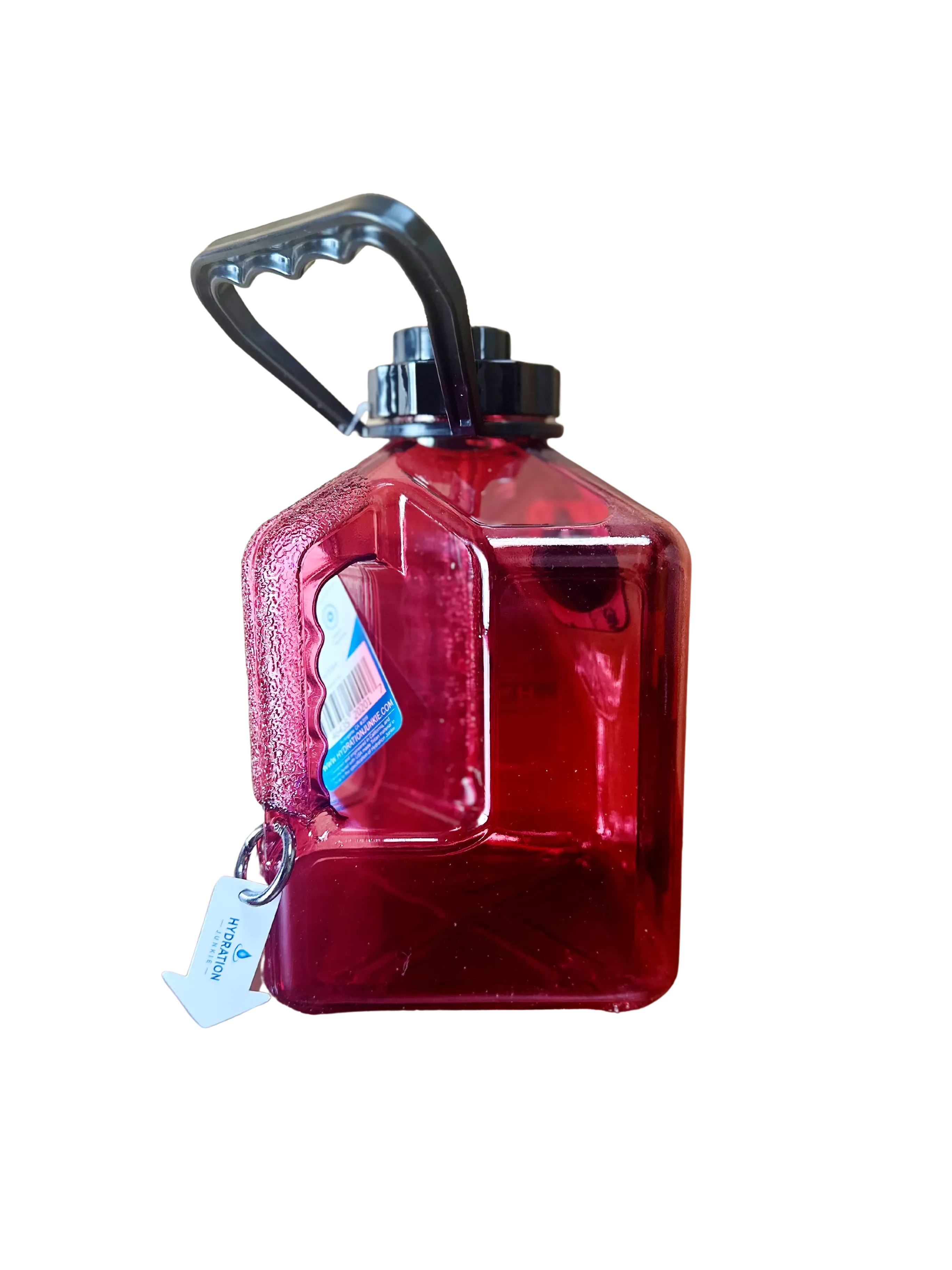 HYDRATION JUNKIE 3 LITER BIG WATER BOTTLE WITH HANDLE | TRANSPORTER JUG (POWER RED)