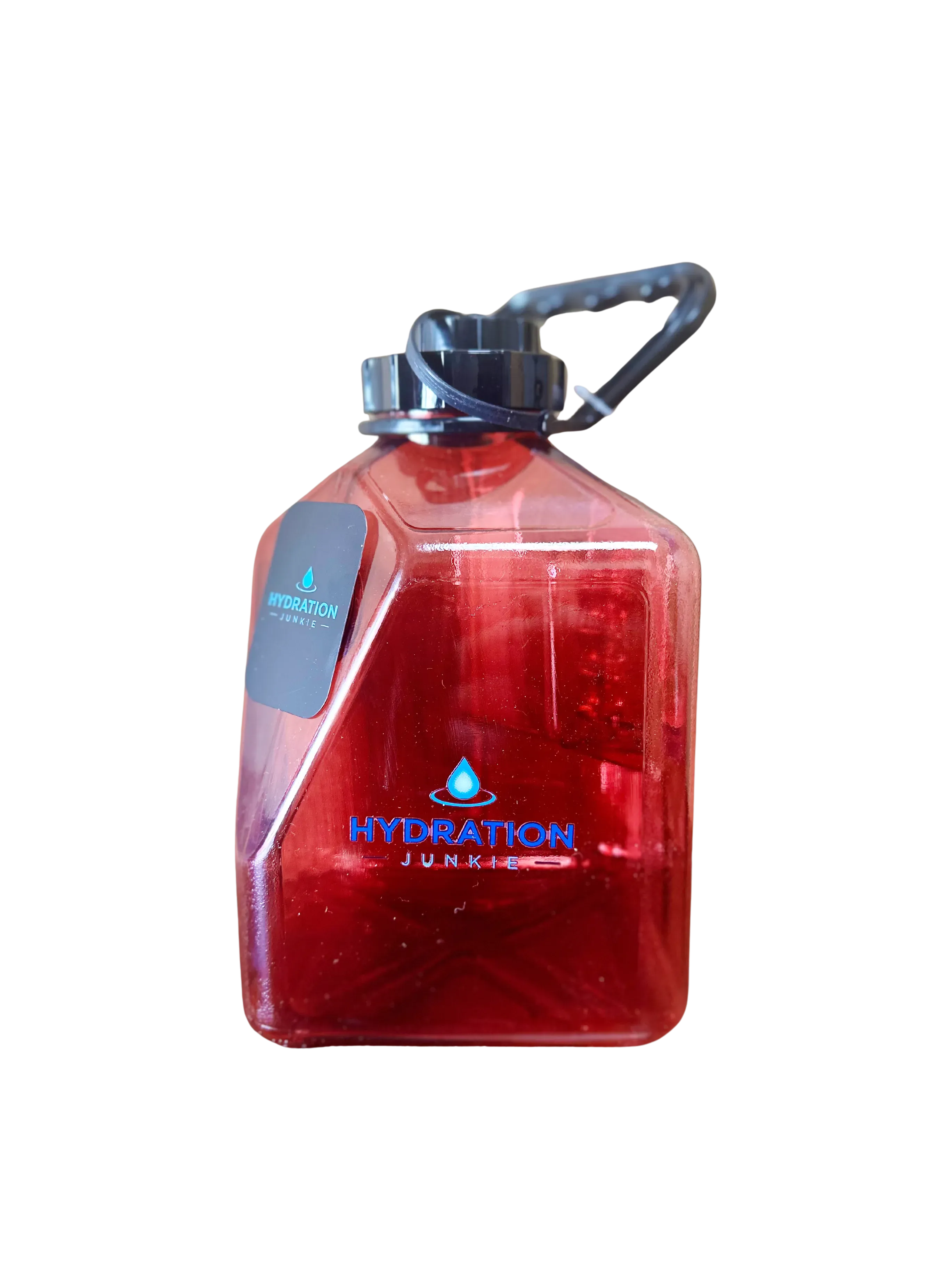 HYDRATION JUNKIE 3 LITER BIG WATER BOTTLE WITH HANDLE | TRANSPORTER JUG (POWER RED)