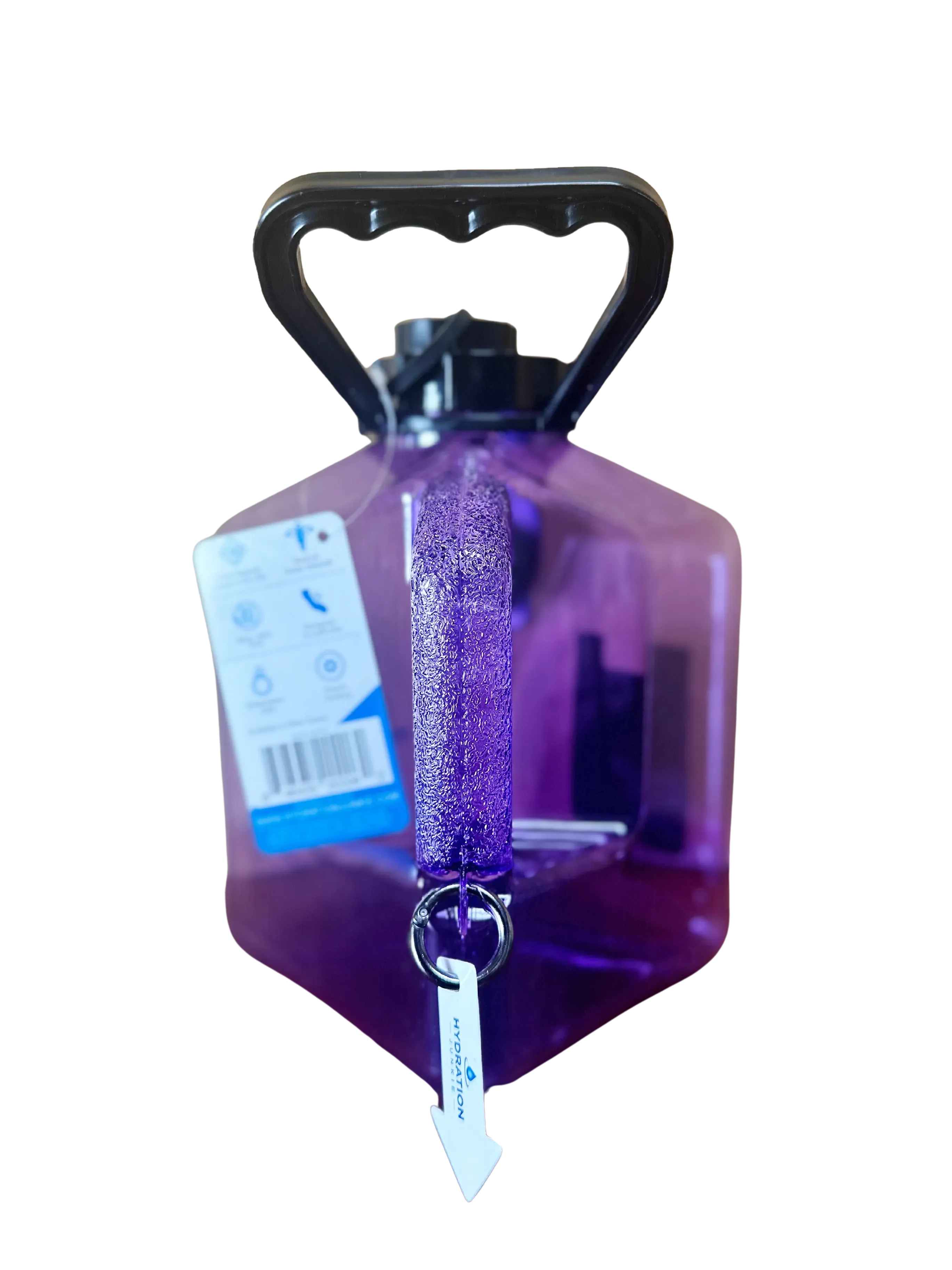 HYDRATION JUNKIE 3 LITER BIG WATER BOTTLE WITH HANDLE | TRANSPORTER JUG (ROYAL PURPLE)