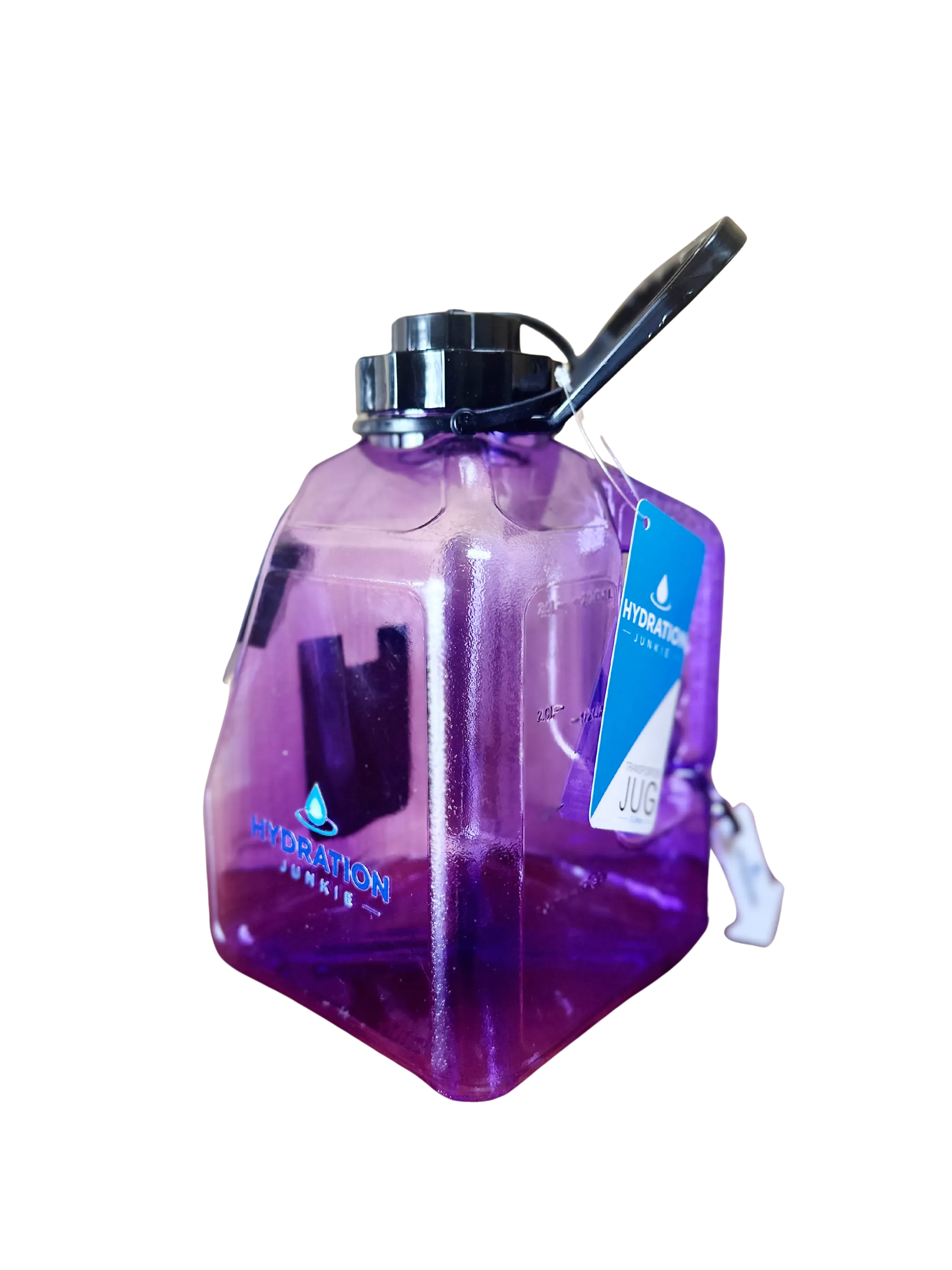 HYDRATION JUNKIE 3 LITER BIG WATER BOTTLE WITH HANDLE | TRANSPORTER JUG (ROYAL PURPLE)