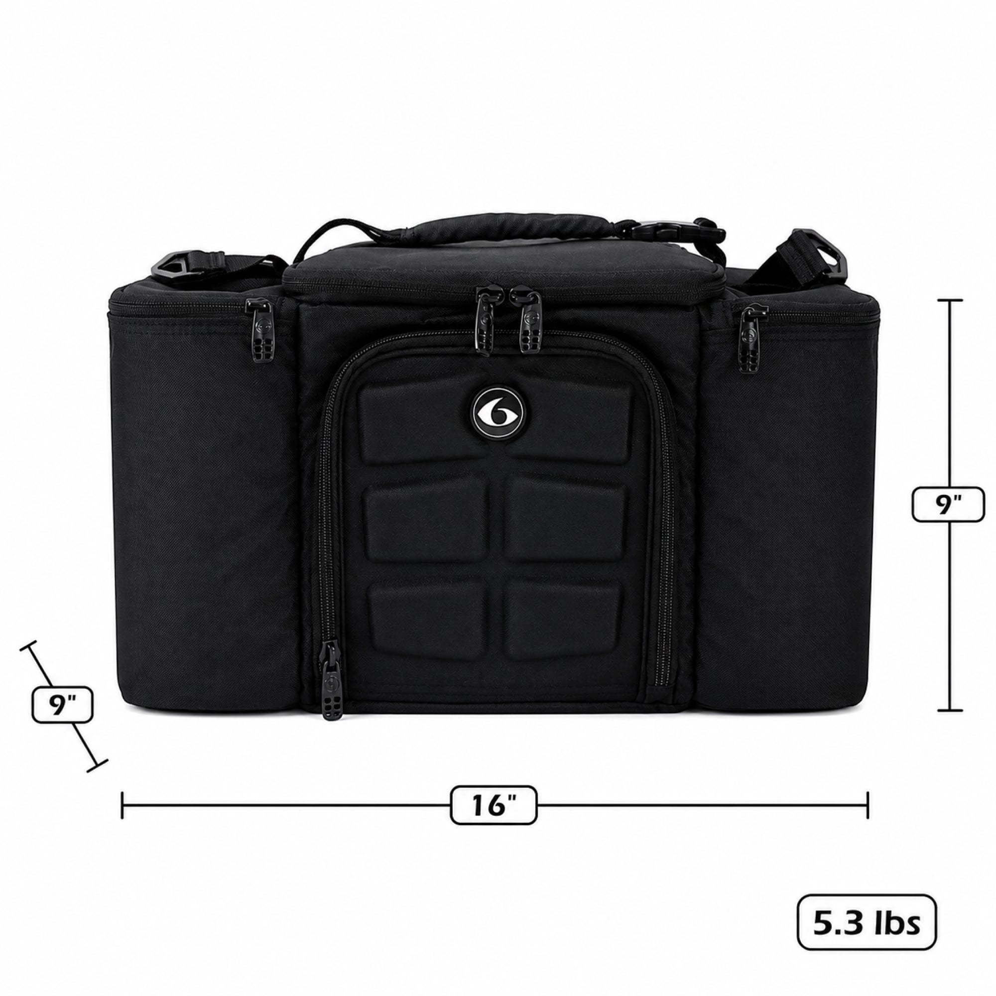 Meal Prep Management Tote Bag | 4-Meal Lunch Box | Black Stealth | Innovator 300 | Six Pack Bags
