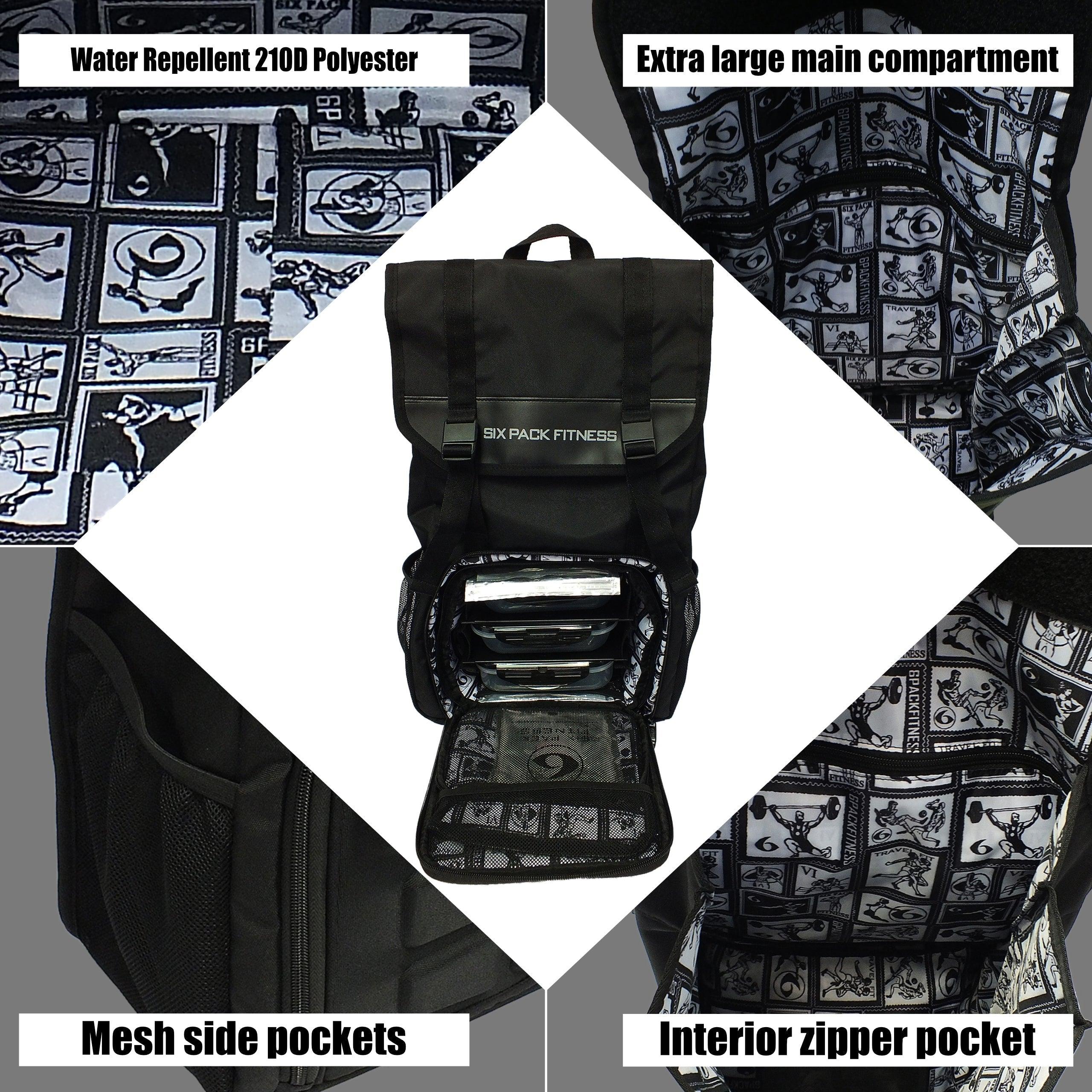 Innovator Commuter Backpack Meal Prep Management System 3 meal | Black - sixpackbags