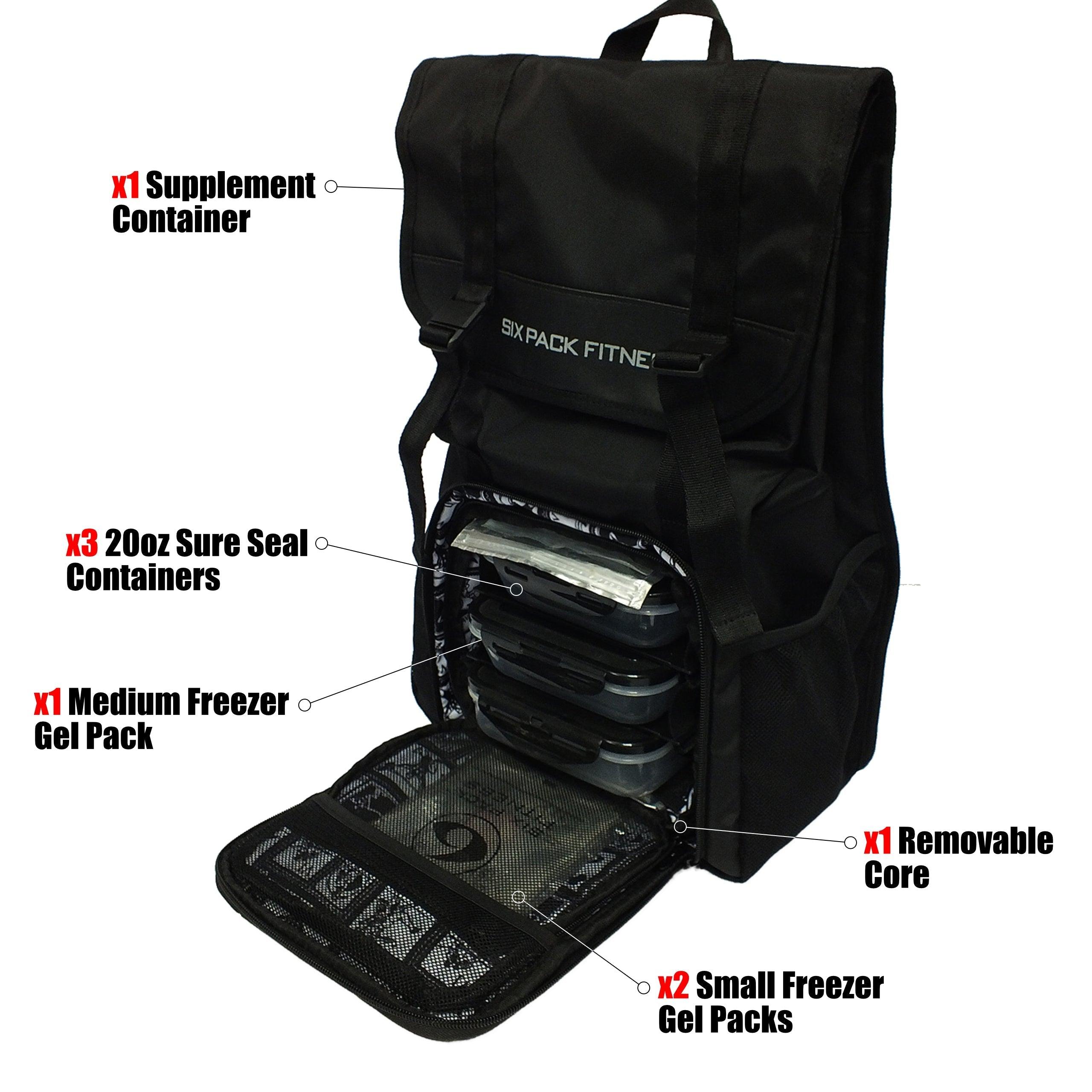 Innovator Commuter Backpack Meal Prep Management System 3 meal | Black - sixpackbags