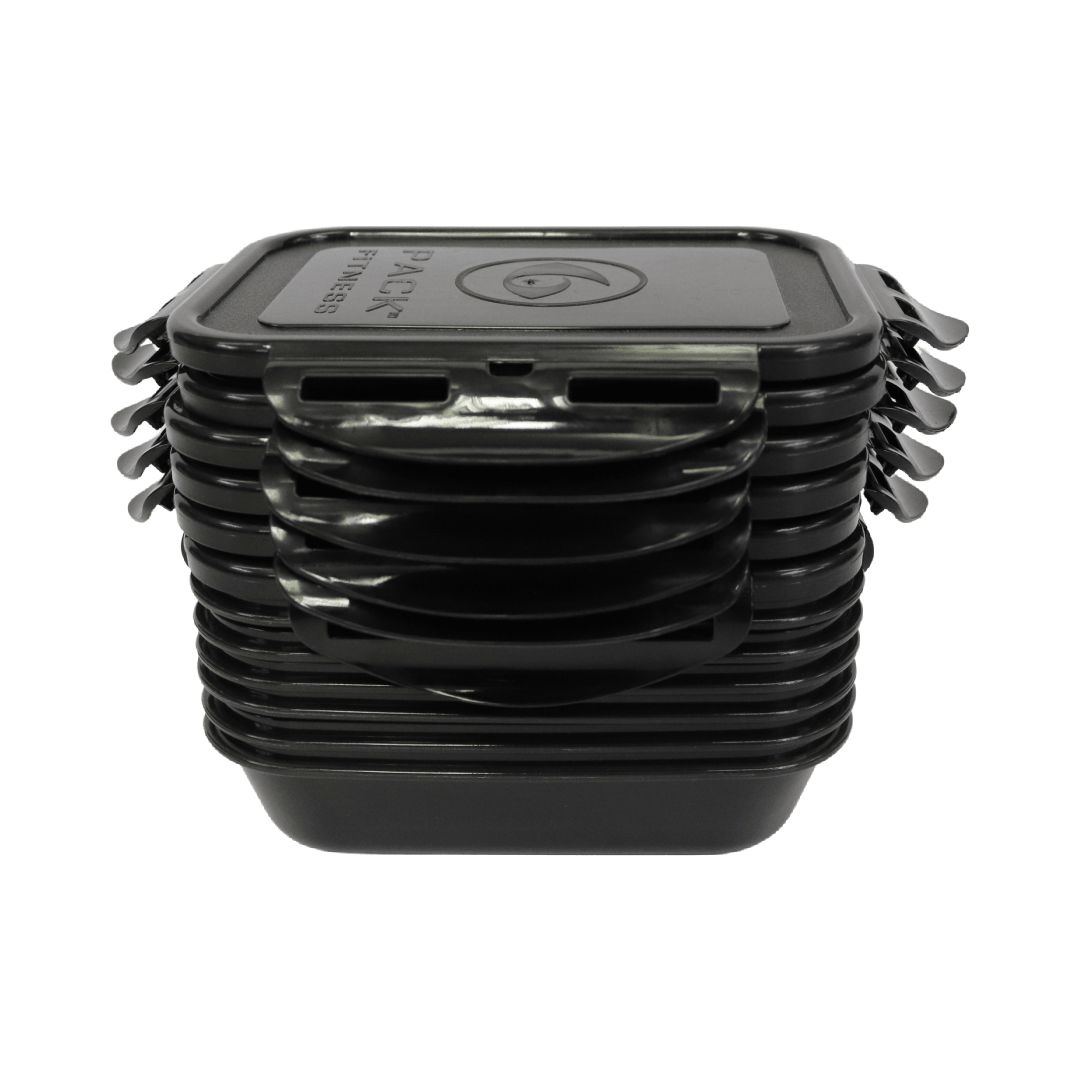 Sure Seal 20 oz. Meal Prep Containers (Set of 6) | Stealth Black - sixpackbags