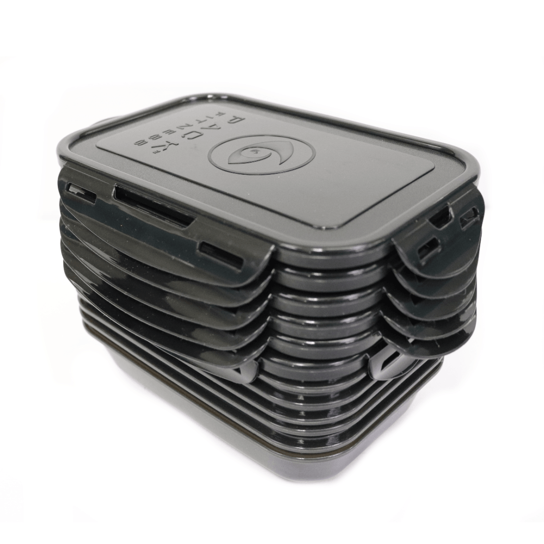 Sure Seal 24 oz. Meal Prep Containers (Set of 6) | Stealth Black - sixpackbags